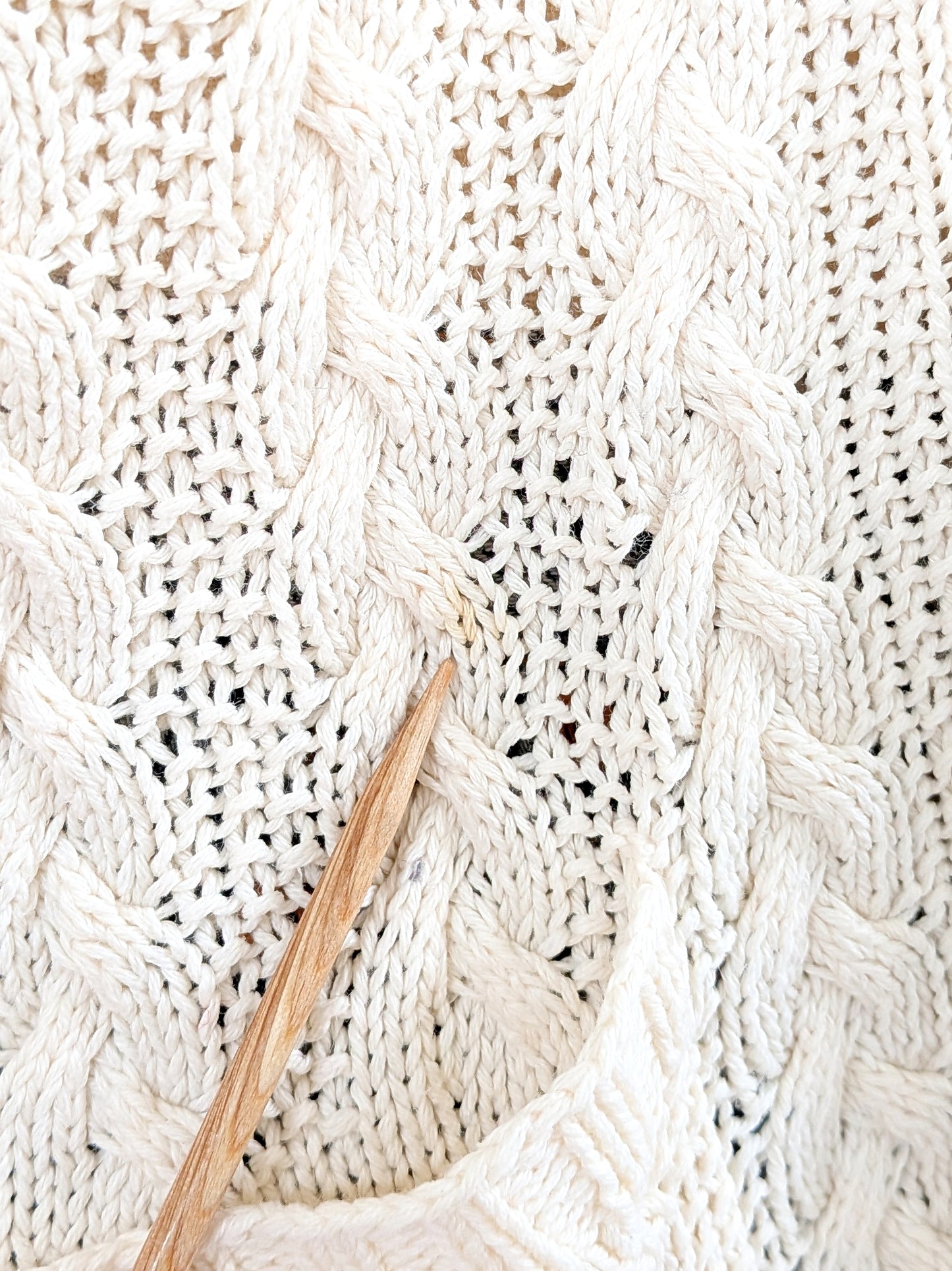 Ralph Lauren Hand Knit Cotton Cable Cardigan | 1990s