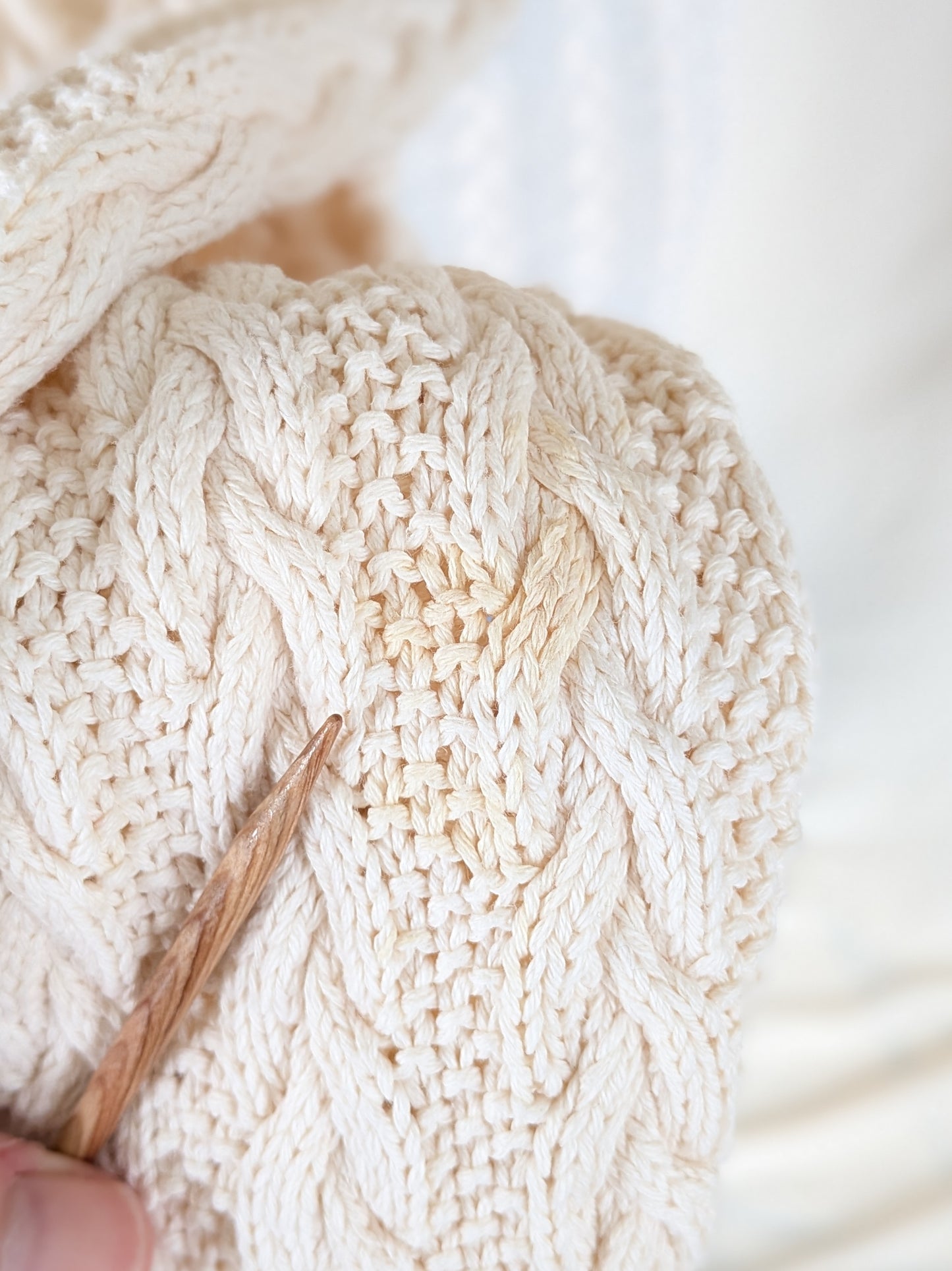 Ralph Lauren Hand Knit Cotton Cable Cardigan | 1990s