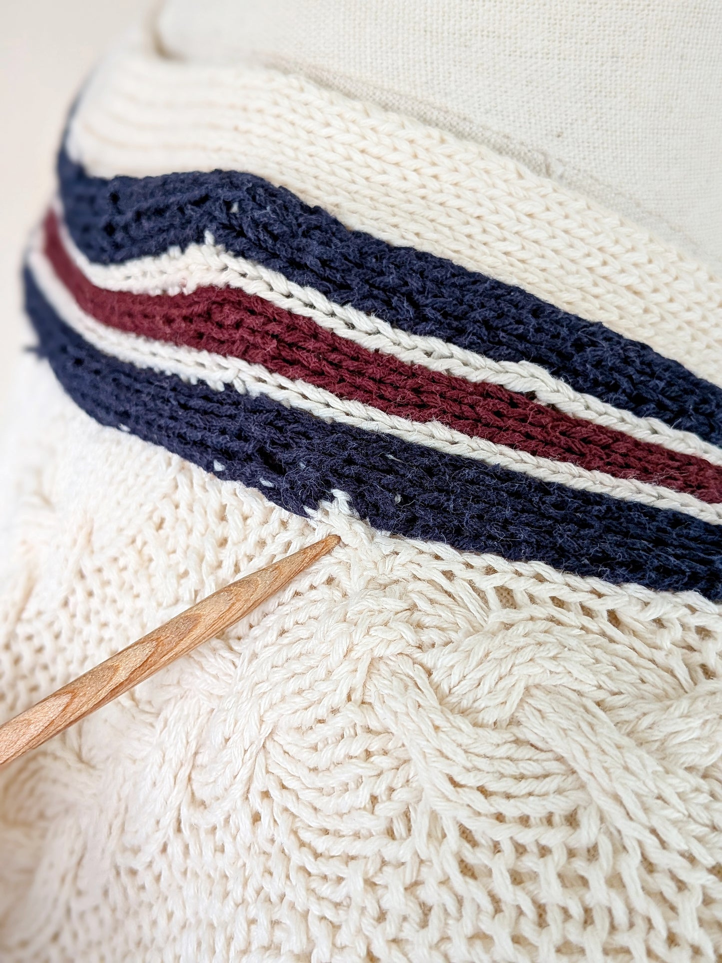 Ralph Lauren Hand Knit Cotton Cable Cardigan | 1990s
