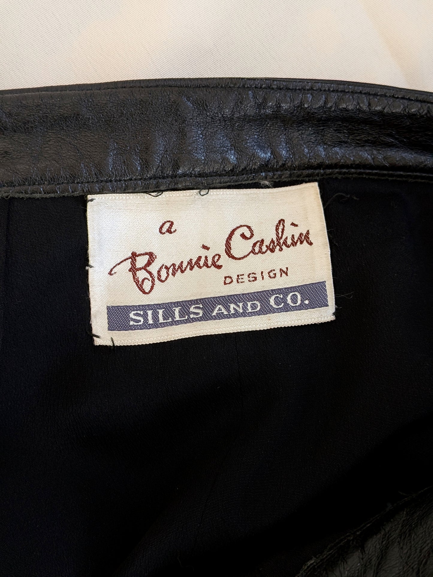 Bonnie Cashin Black Leather Skirt | 1970s