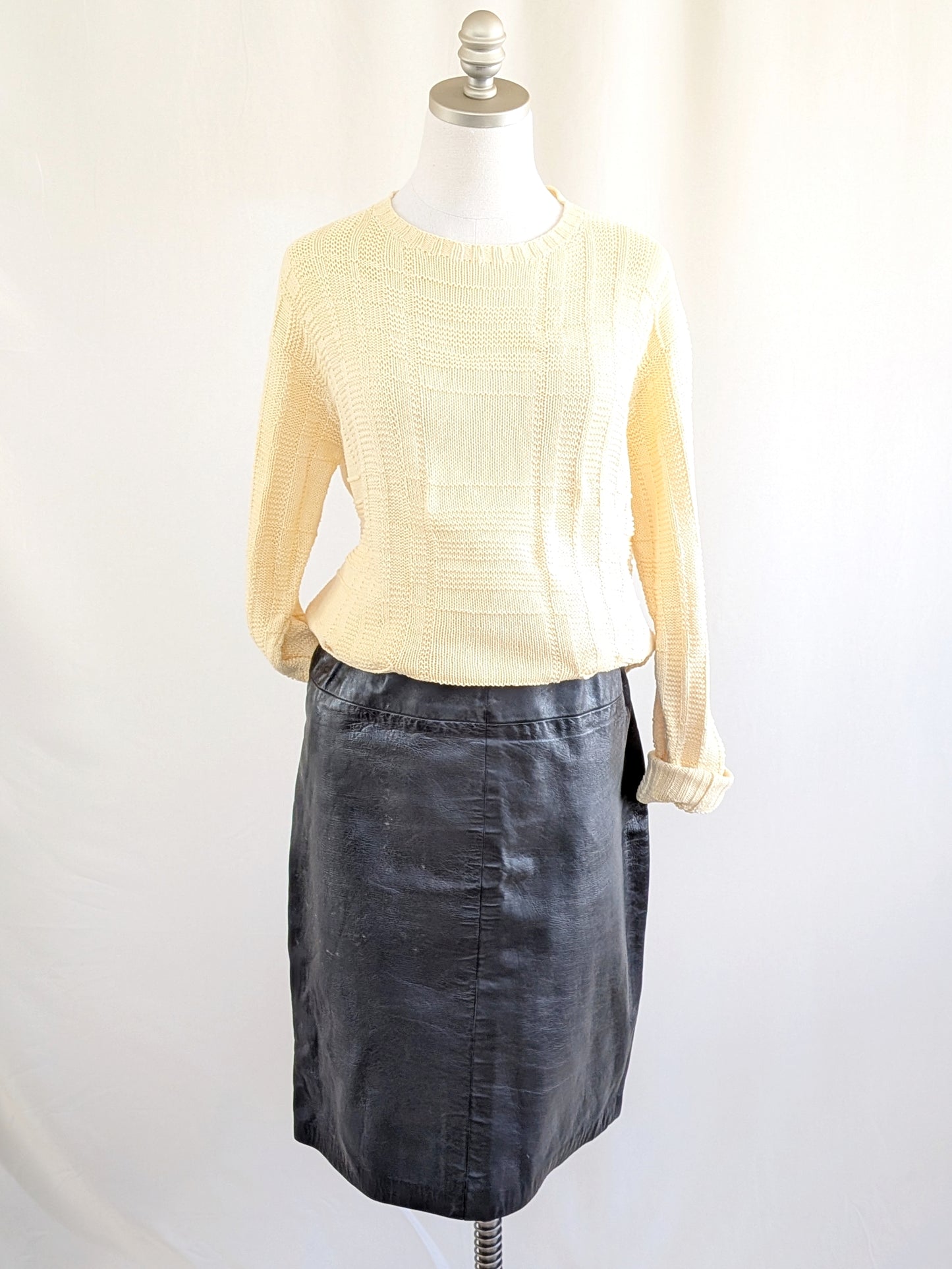 Bonnie Cashin Black Leather Skirt | 1970s