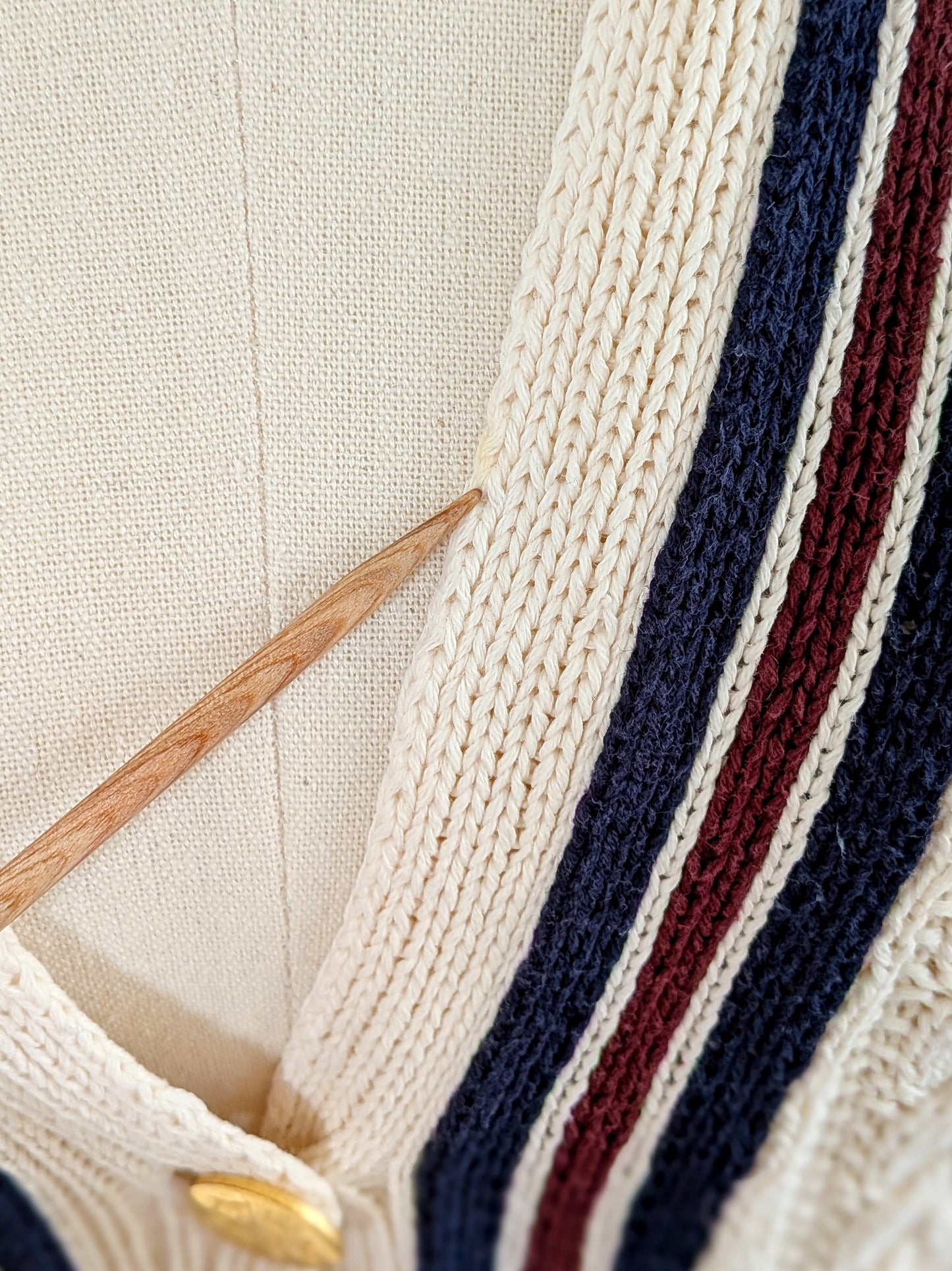 Ralph Lauren Hand Knit Cotton Cable Cardigan | 1990s