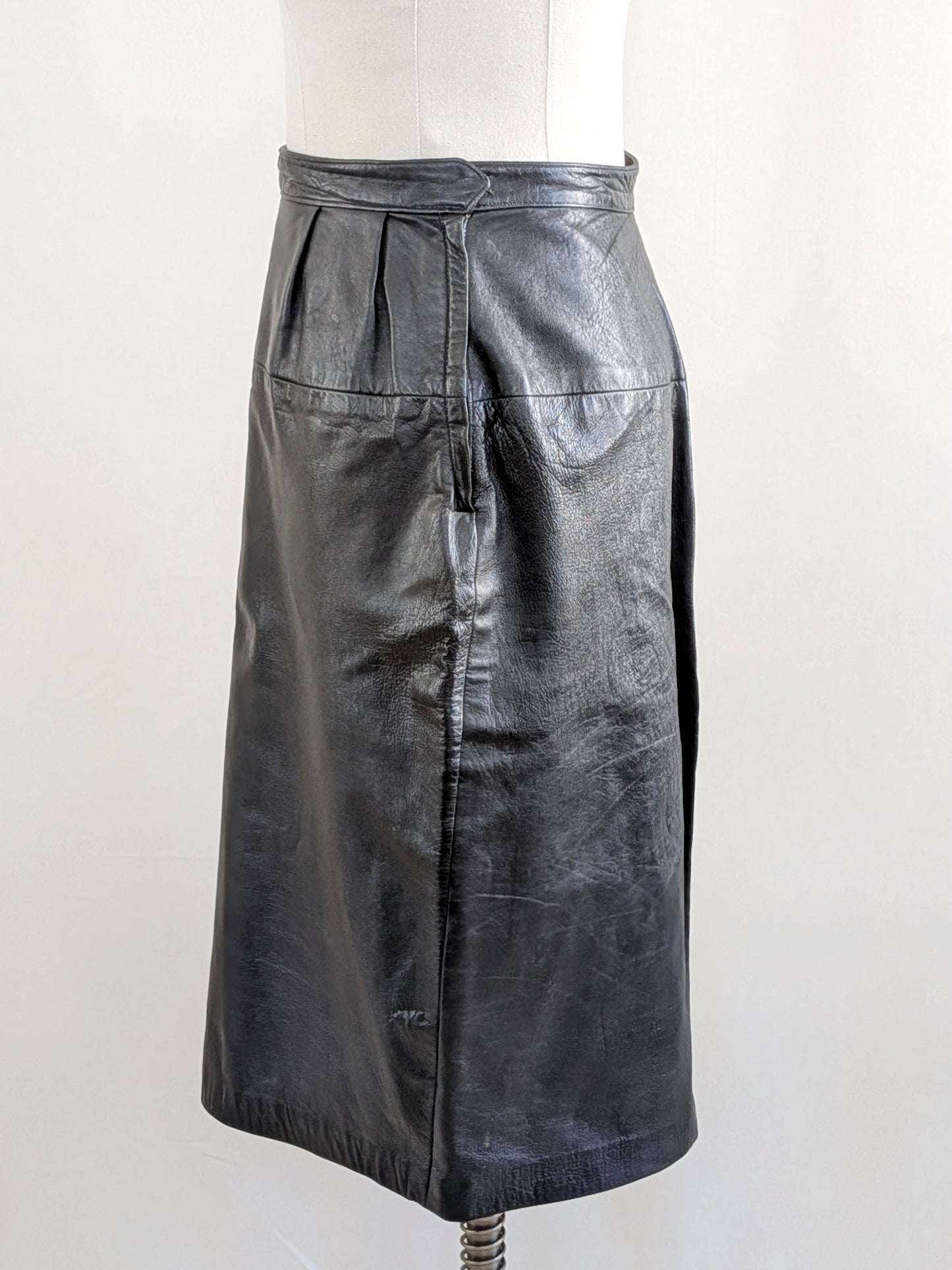 Bonnie Cashin Black Leather Skirt | 1970s