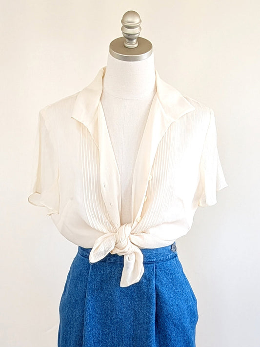 Cloudbusting Silk Blouse | Y2K